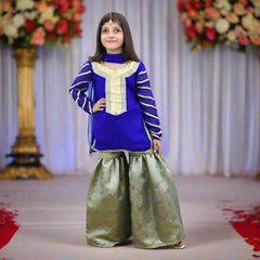 Chiffon Top, Gharara & Dupata Dress