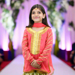 Chiffon Top, Gharara & Dupata Dress