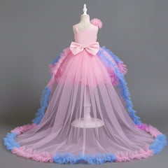Colorful dress with ruffles