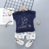 Baby Girl Toddler Girl Cute Cat Character Shirt & Shorts Set – Stylish Summer Outfit for Girls