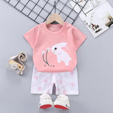 Baby Girl Toddler Girl Cutie Bunny Character Shirt & Shorts Set – Stylish Summer Outfit for Girls