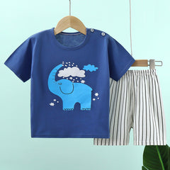 Baby Boy Toddler Boy Happy Elee Character Shirt & Shorts Set – Stylish Summer Outfit for Boys