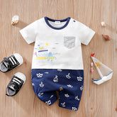 The Sailor Boy Premium 100% Cotton Baby Boy Romper – Soft & Comfortable Summer Outfit