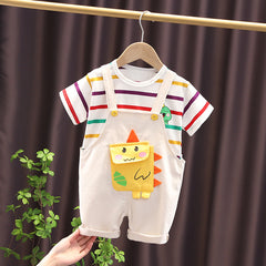 Superior Quality Baby Dino 2 Piece Toddler Girl Boy Shirt Dungaree Short Dress