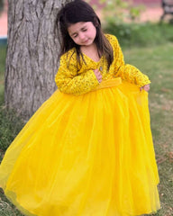 Shimmer & Shine Princess Gown – Girls' Party Dress with Sequin Bodice for Birthdays, Parties, Weddings & More (Ages 1–12 Years)