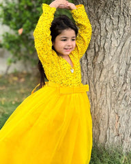 Shimmer & Shine Princess Gown – Girls' Party Dress with Sequin Bodice for Birthdays, Parties, Weddings & More (Ages 1–12 Years)