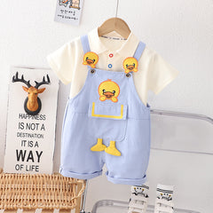 Superior Quality Little Ducky 2 Piece Toddler Girl Toddler Boy Shirt Dungaree Short Dress