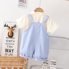 Superior Quality Little Ducky 2 Piece Toddler Girl Toddler Boy Shirt Dungaree Short Dress