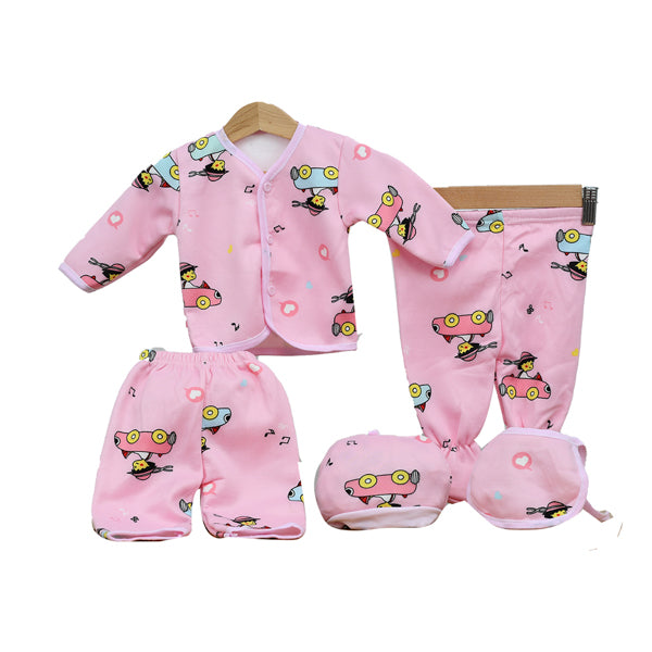 Adventure Tour 5 Piece New Born Baby Girl Winter Starter Set