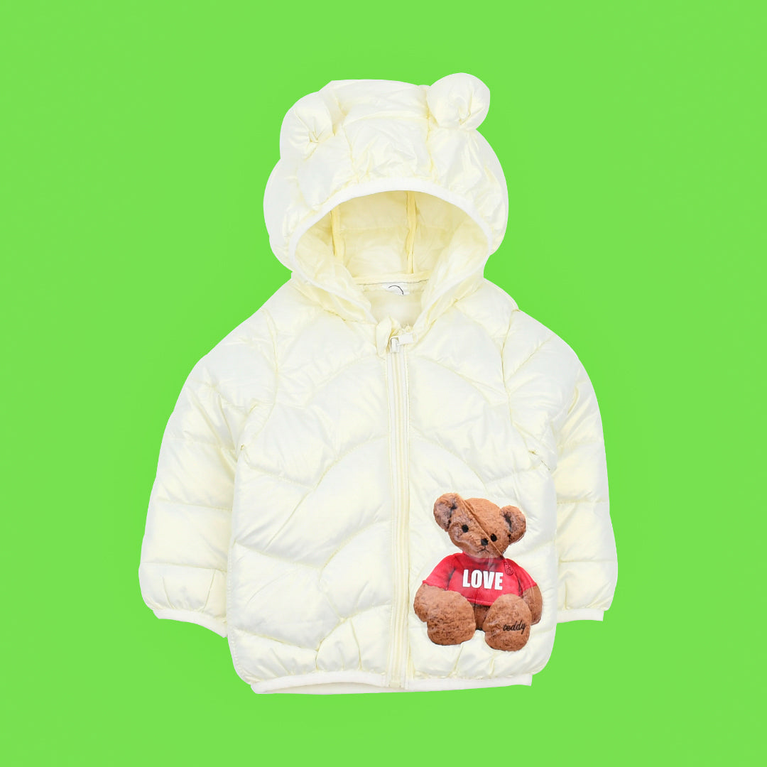 Toddler Jacket Kids Baby Boys Girls Winter Windproof Solid Bear Ears Hooded Outwear Coat Outwear