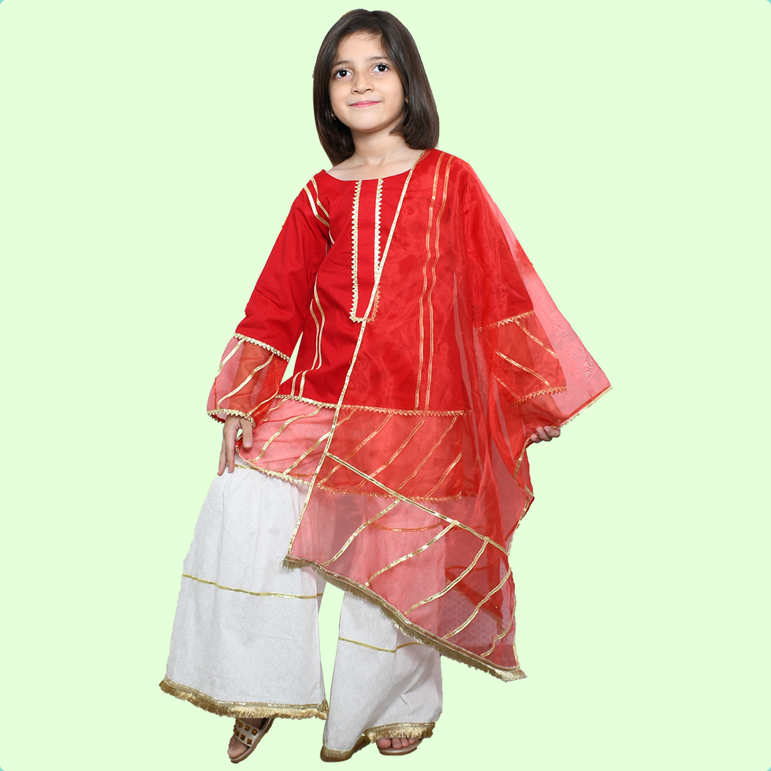 Girls Gharara, Shirt & Dupata Dress