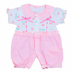 Floral Cross Bow Baby Girl 100% Cotton Premium Quality Romper