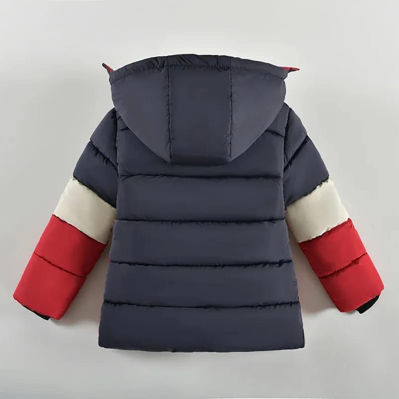 Super Active Toddler Jacket Kids Boys Winter Windproof Solid Hooded Outwear Coat Outwear