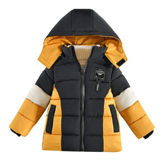 Super Active Toddler Jacket Kids Boys Winter Windproof Solid Hooded Outwear Coat Outwear