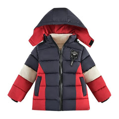 Super Active Toddler Jacket Kids Boys Winter Windproof Solid Hooded Outwear Coat Outwear