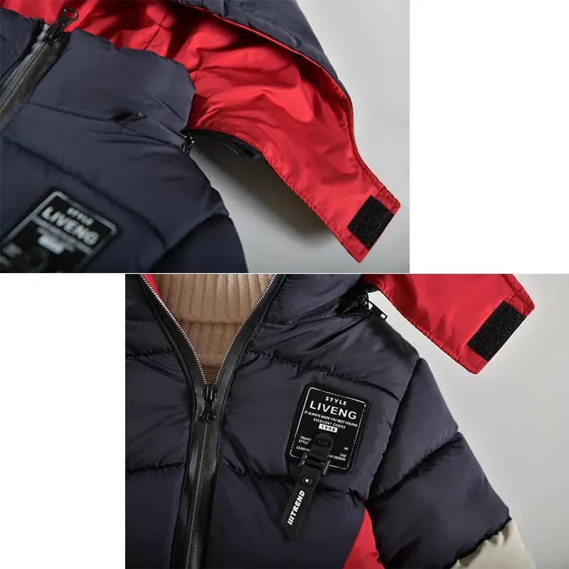 Super Active Toddler Jacket Kids Boys Winter Windproof Solid Hooded Outwear Coat Outwear