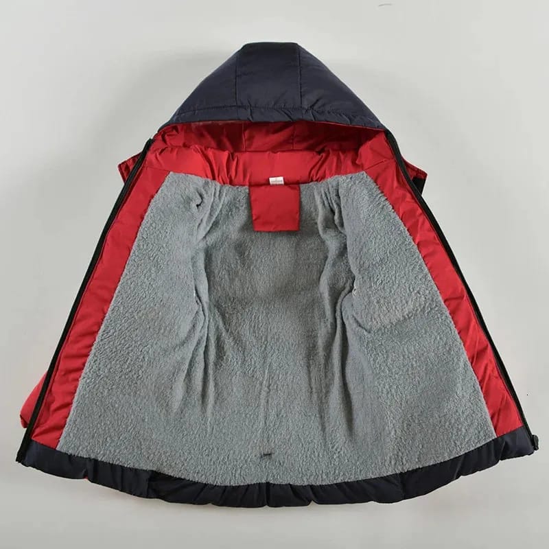 Super Active Toddler Jacket Kids Boys Winter Windproof Solid Hooded Outwear Coat Outwear