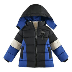 Super Active Toddler Jacket Kids Boys Winter Windproof Solid Hooded Outwear Coat Outwear