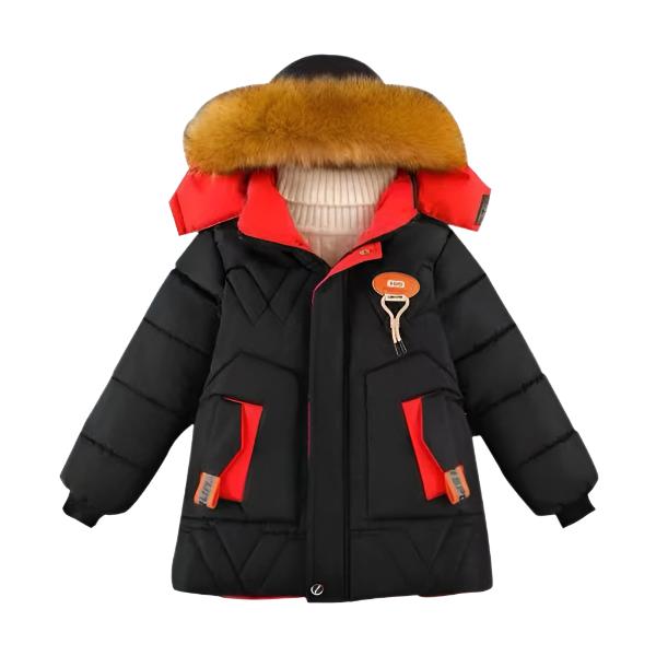 Toddler Jacket Kids Baby Boys Winter Windproof Solid Hooded Outwear Coat Outwear