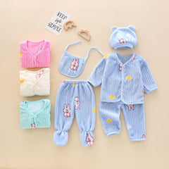 Cute Bunny New Born Baby Girl Baby Boy 5 Pieces Winter Starter Set