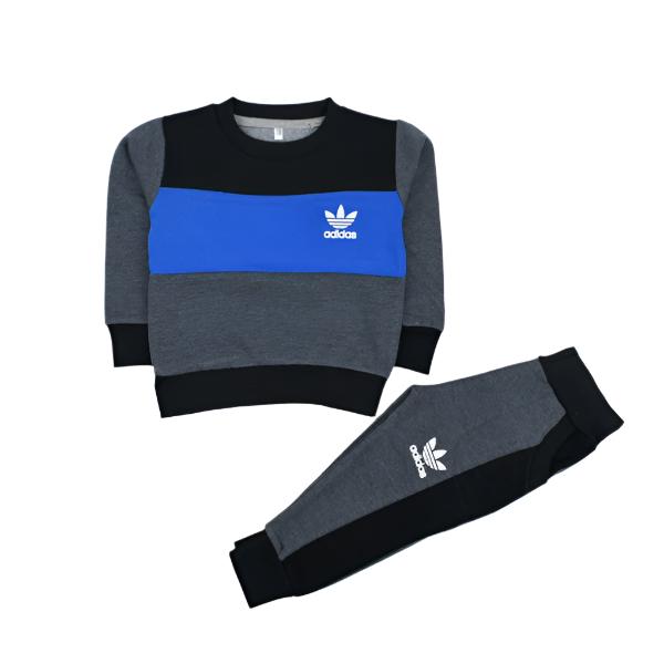 Wide Strap Pattern Adidas Logo Boy Track Suit Lounge Wear