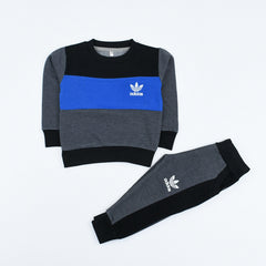 Wide Strap Pattern Adidas Logo Boy Track Suit Lounge Wear