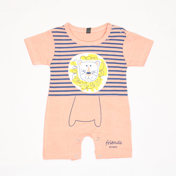 Baby Boy Baby Girl Happy Lion Romper in Pink Color