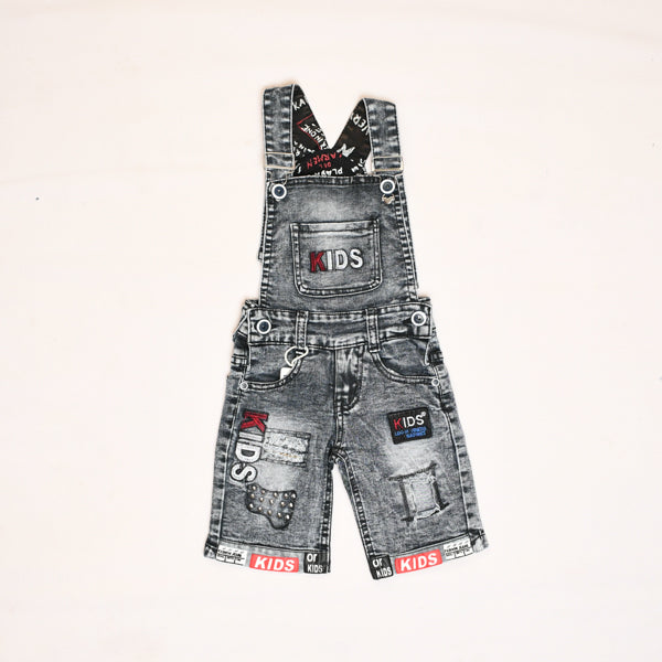 F & T Denim Dungaree Shorts