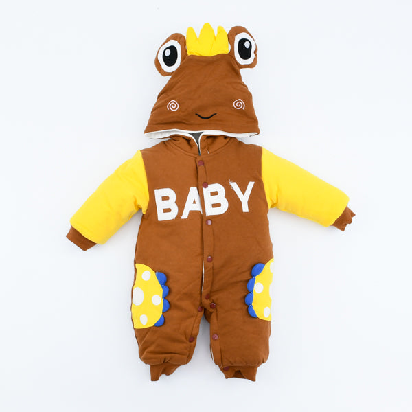 Full Body Hooded Heavy Quilted Dino Romper