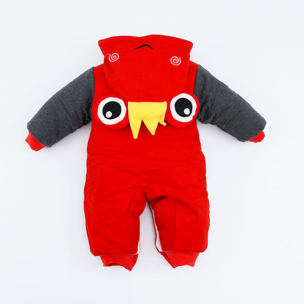 Full Body Hooded Heavy Quilted Dino Romper