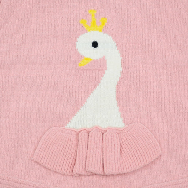 Sleeveless Swan Girls Sweater