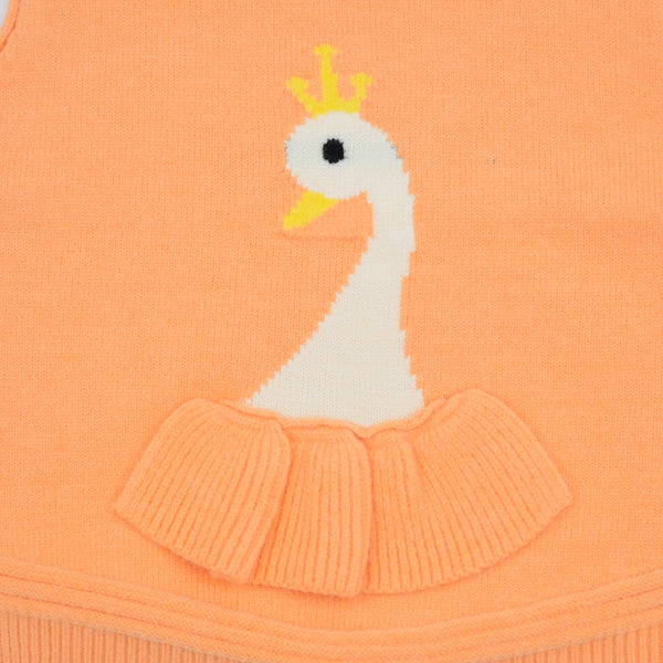 Sleeveless Swan Girls Sweater