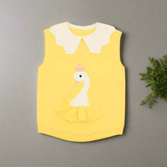 Sleeveless Swan Girls Sweater