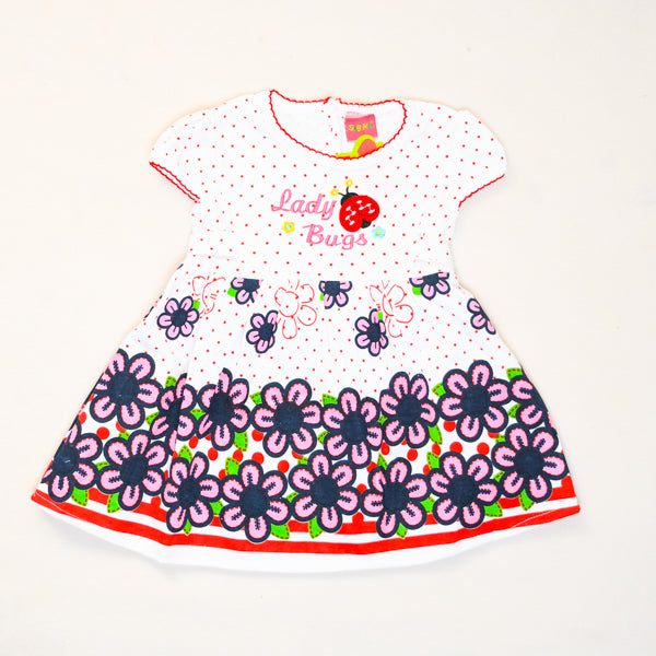 Baby Girl Lady Bugs Frock Shorts Set