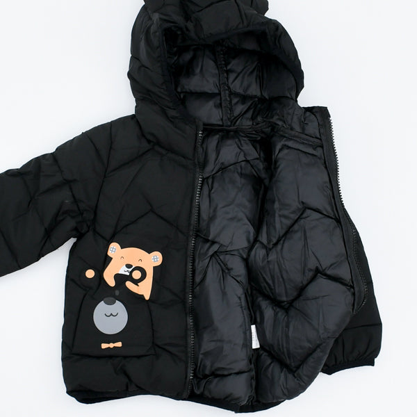 Unisex Wind Blocker Puffer Jacket With Hood