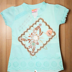 Girl Superior Quality Embroidered Cotton Shirt