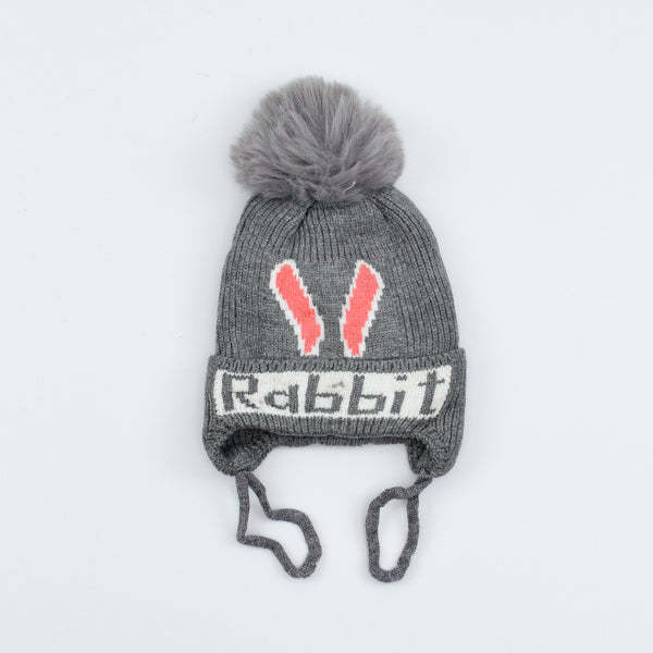 Stylish Rabbit Pom Pom Beanie