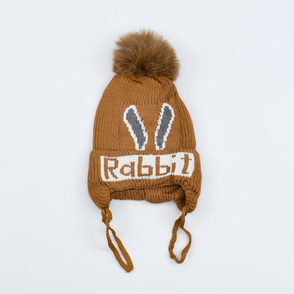 Stylish Rabbit Pom Pom Beanie