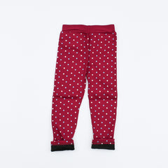 Girls Polka Dots Flannel Tights