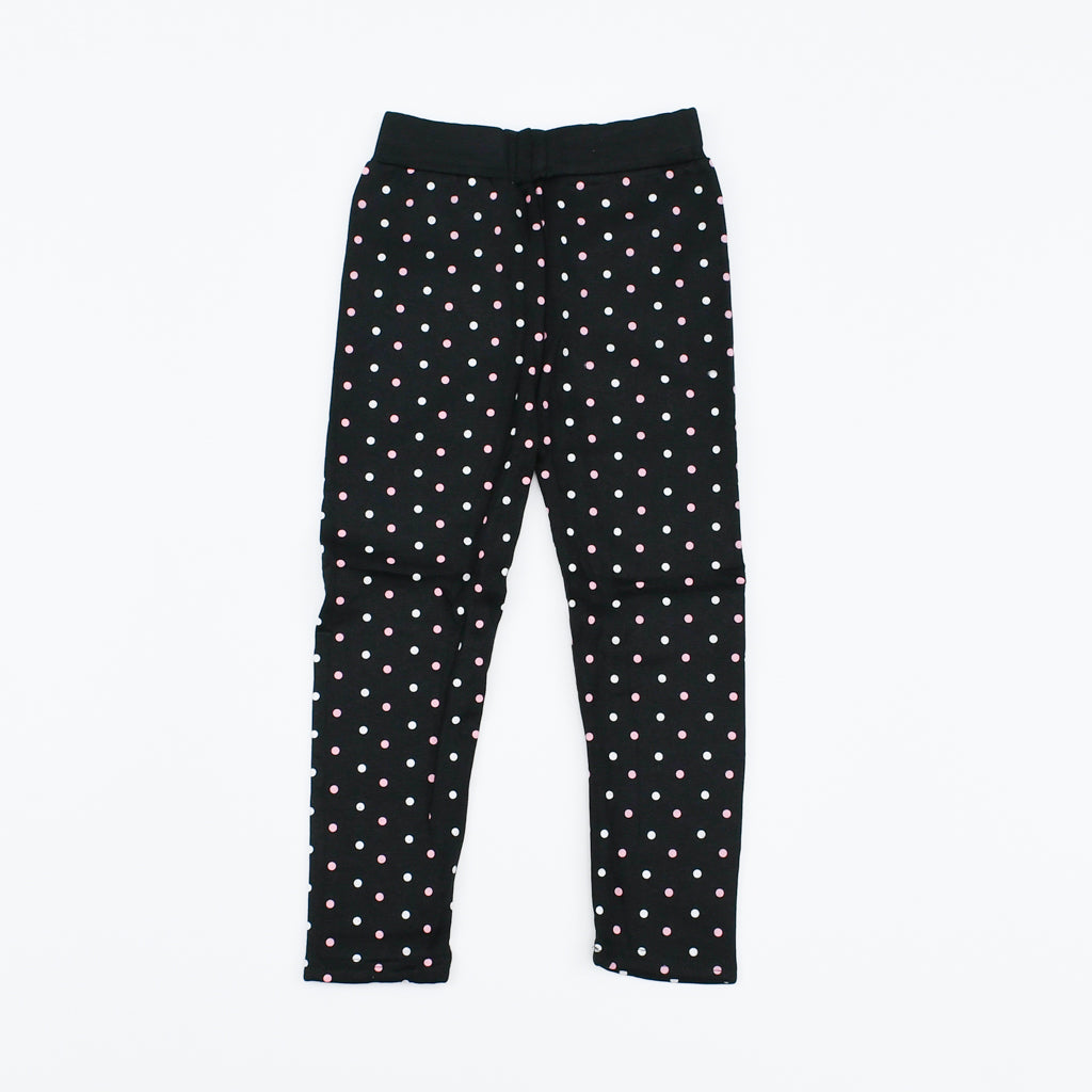 Girls Polka Dots Flannel Tights