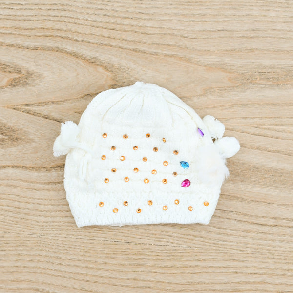 Kids Stones Embellished Beanie