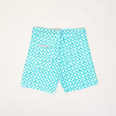 Cross Lines Printed Cotton Girl Shorts