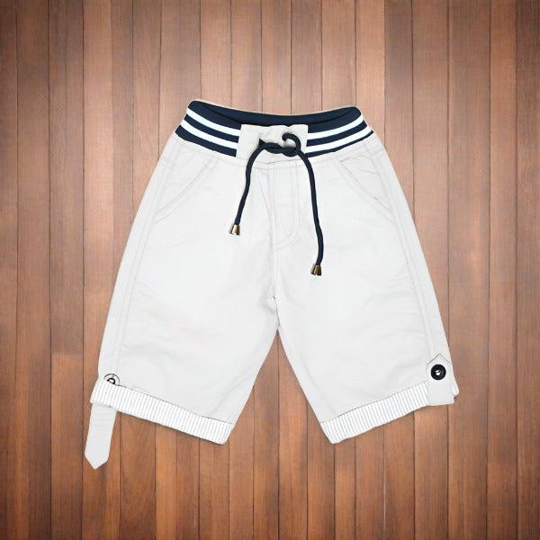 Basic Daily Wear Two Shades Elasticated Belt Cotton Boy Shorts