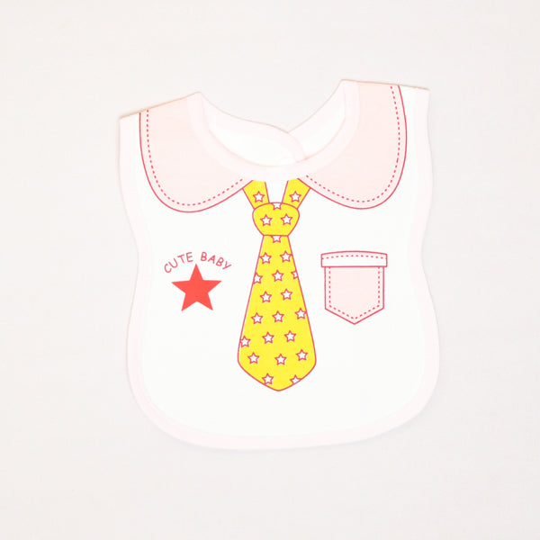 Silver Spoon Cute Baby Collar Tie Style Bib