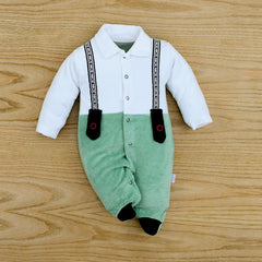 Full Body Closed Feet Gentleman Romper