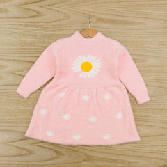 Daisy Flower Frock Style Girls Sweater