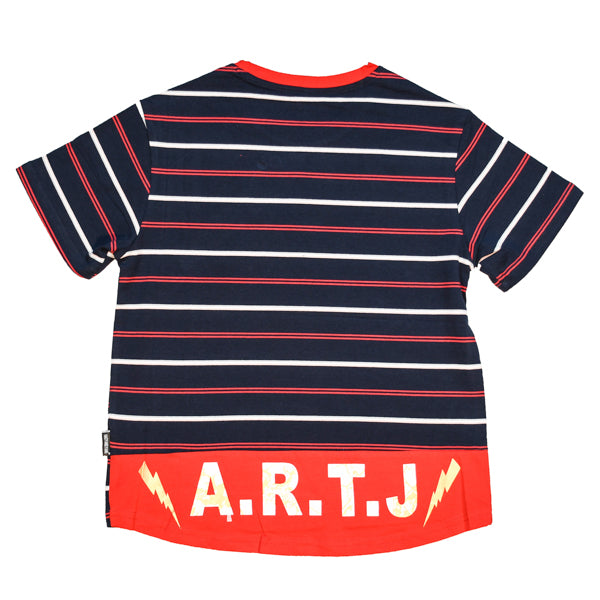 Boys Black and Red Stripes T-Shirt