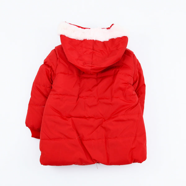 Girl Bunny Puffer Jacket With Hood