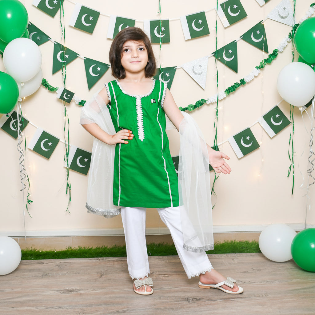 Independence Day 2 Piece Shirt Trouser With Dupatta