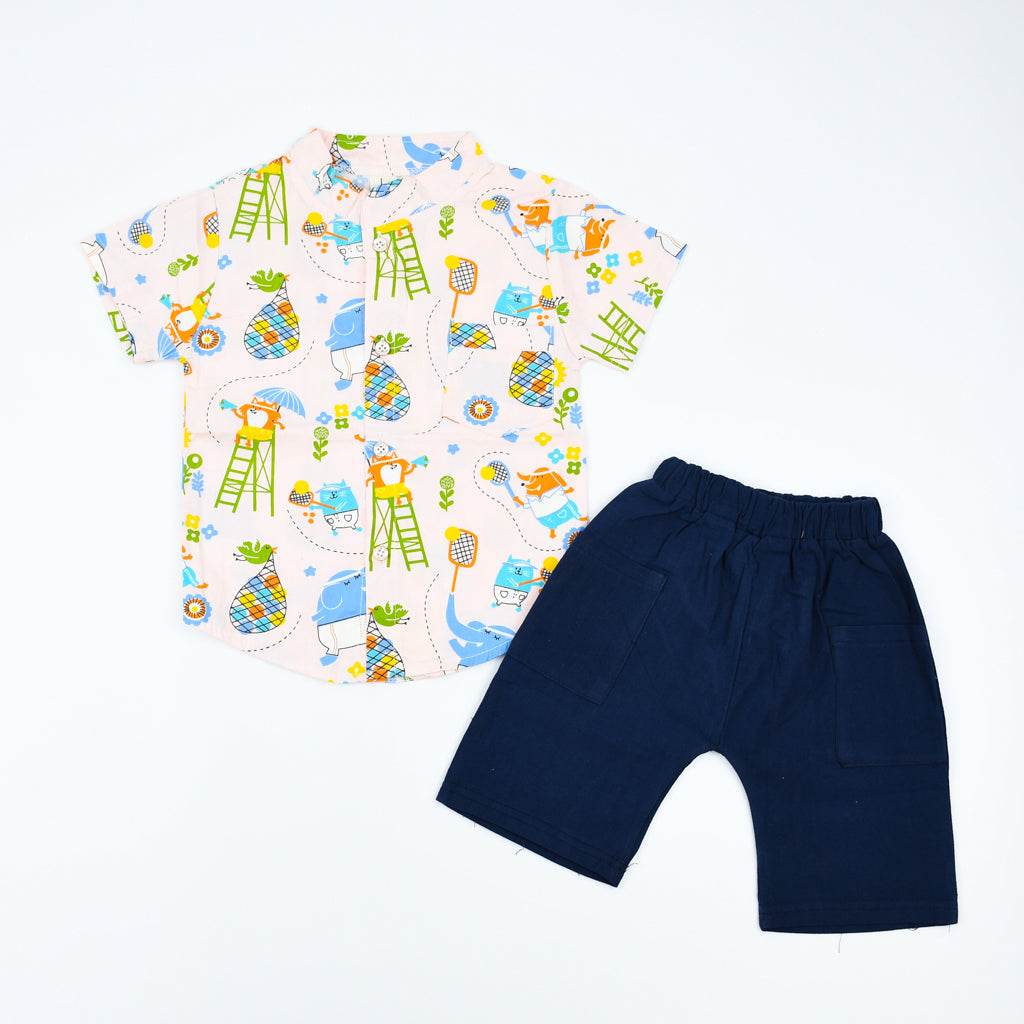 Games Fun 2 Piece Boys Shirt and Shorts Set